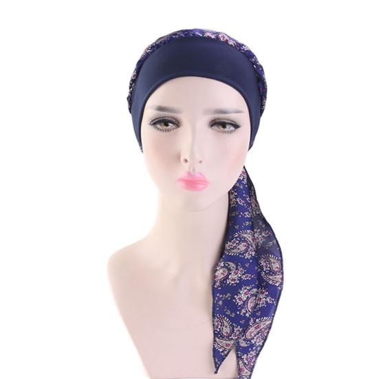 Blumendruck Damen Elastischer Turban Hut Kopftuch Bandana Kopfbedeckung?Piratenmütze