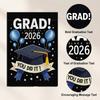 Graduation Garden Flags, Campus Graduation Party Decorations, Hanging Flags, Garden Flags