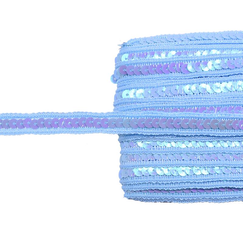 5m 12mm Shiny Sequin Ribbon Lace Trim Fabric for Dress Clothes Handmade DIY Crafts Lace Ribbon Fabric Garments Sewing Supplies