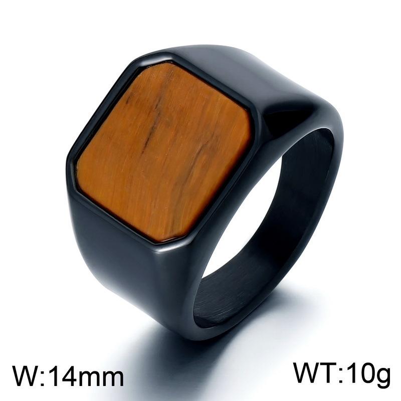 

Мужское кольцо Bold Vintage Amber Stone Black Onyx из нержавеющей стали, квадратное, в стиле хип-хоп, готический, панк, байкерский аксессуар 9
