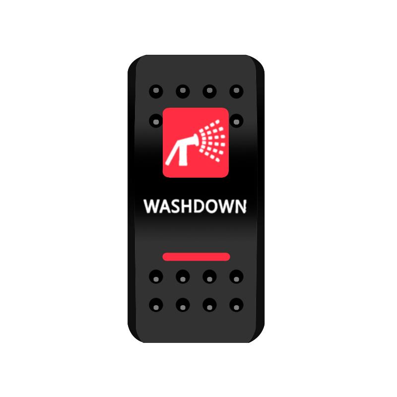 BANDC Boat Rocker Switch Cover (No Switch) Red Marine Dash Cap Labels for RV Heater Carling Switch Car Jeep Wrangler Accessories