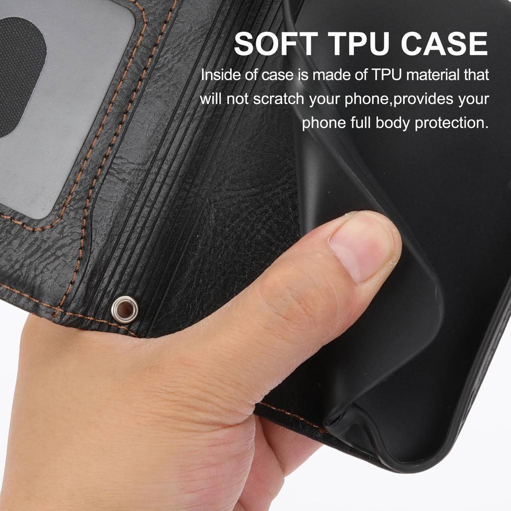 For Samsung Galaxy A17 5G/A17 4G/A26 5G Case Zipper Pocket Wallet Leather Phone Cover with Wrist Strap