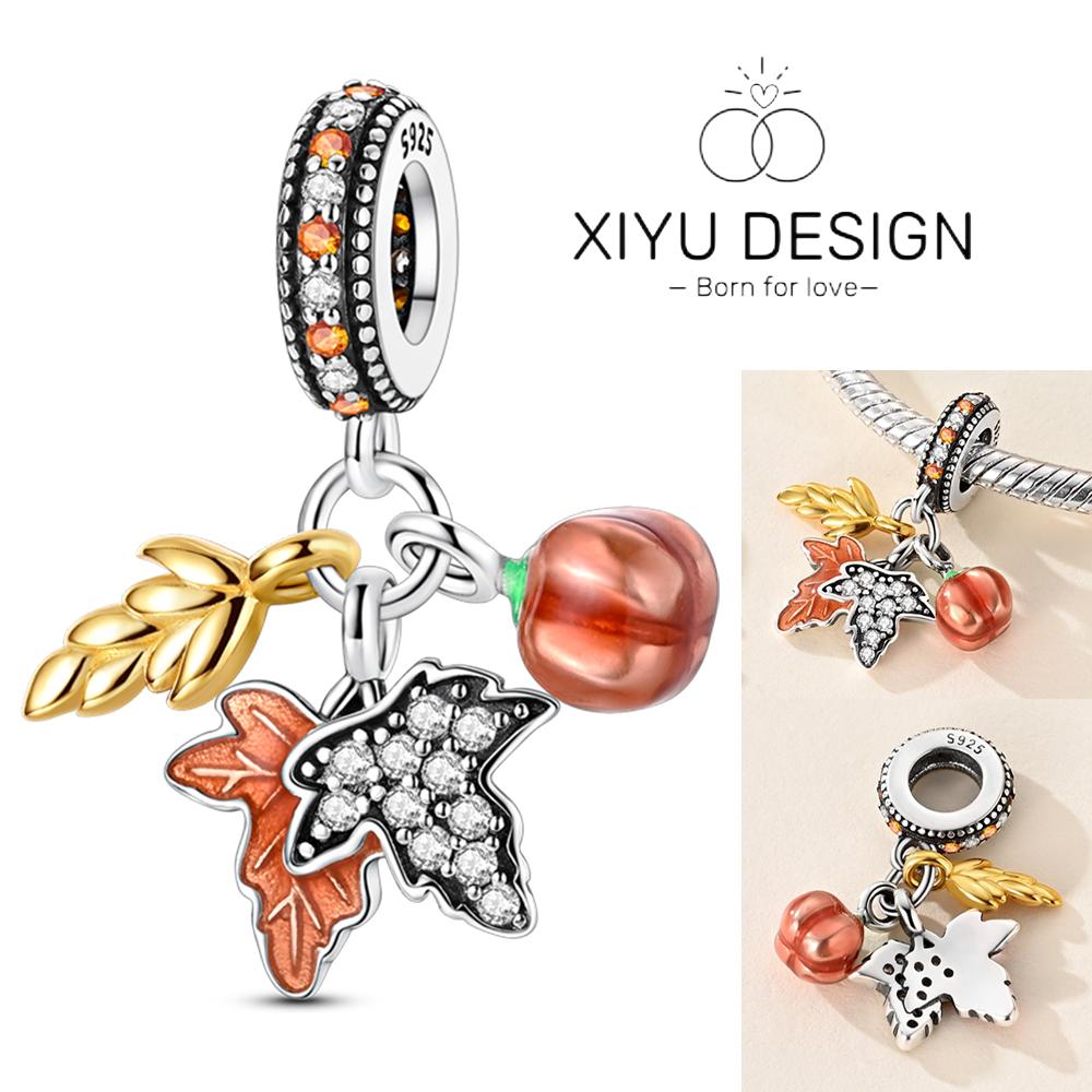 Copper Cute Apple Deer Skewer Decoration Charm Pendant Fit The Brand'S Diy Bracelet Women Christmas Charms For Jewelry Gifts
