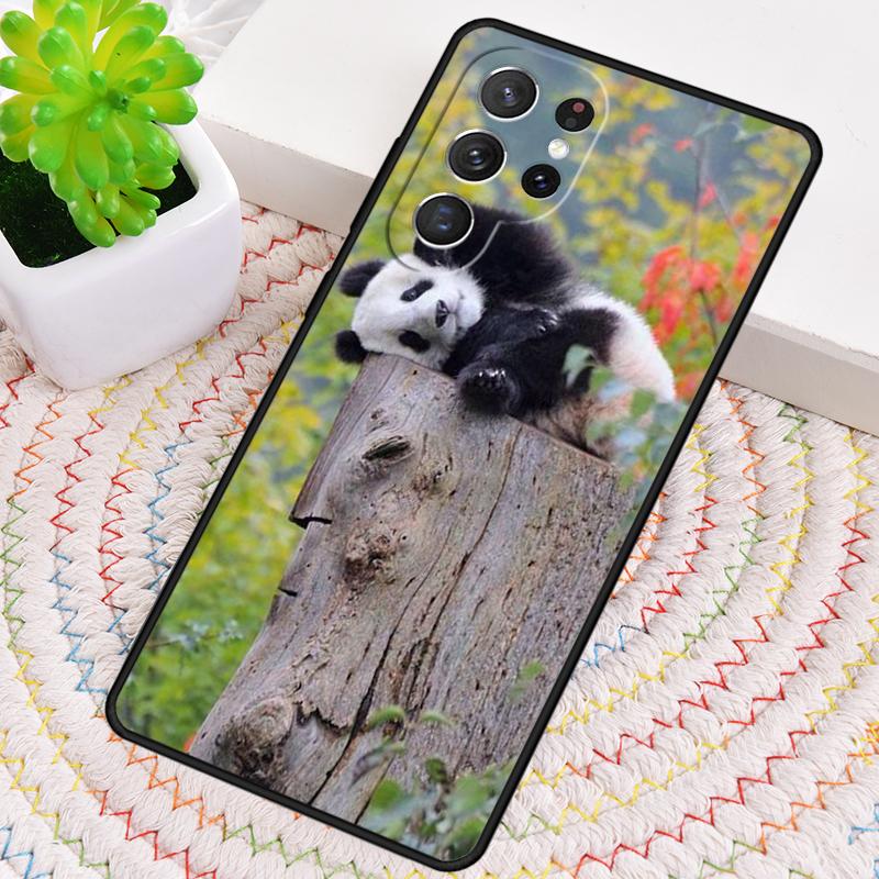Panda Animal Cute Bear Silicone Phone Case For Samsung Galaxy note 10 pro S26 S25 S24 S23 S22 S21 Plus S25Ultra Capa Cover