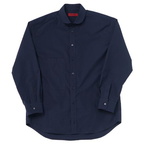 Analog Base Round Collar Shirt Navy L