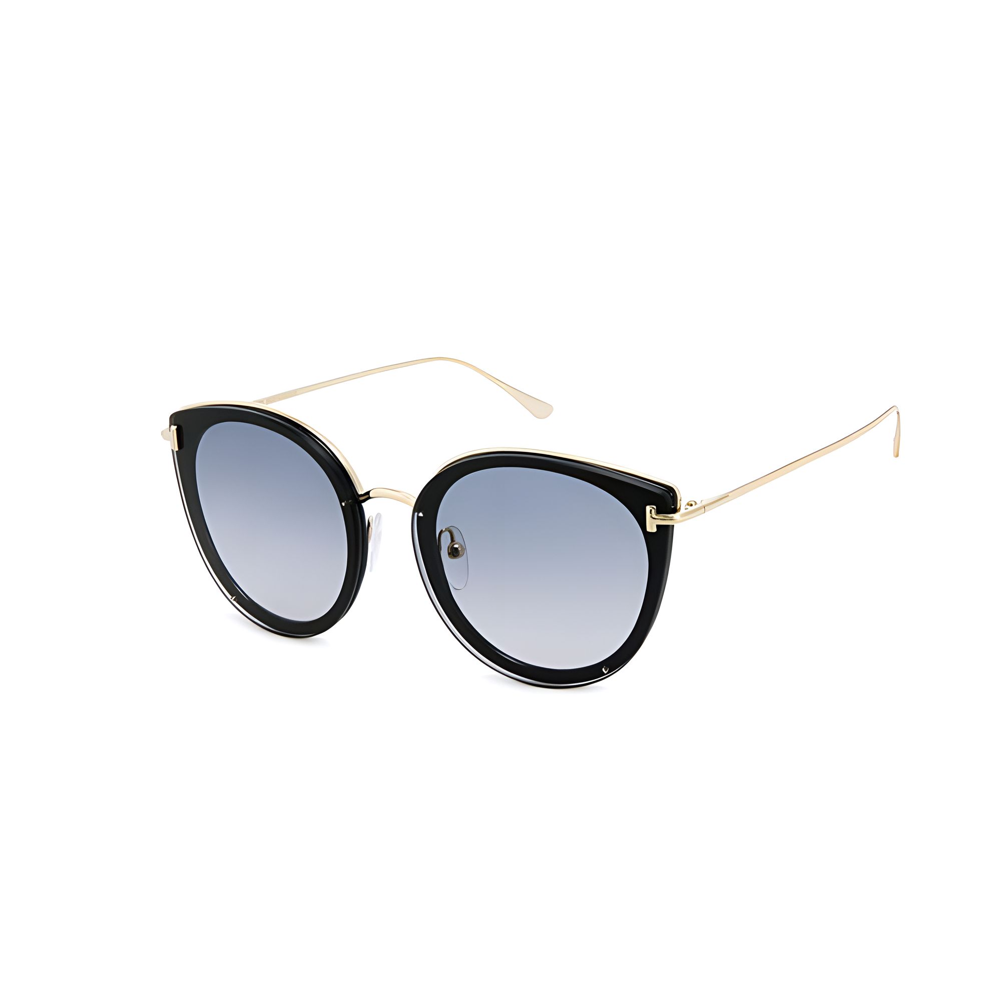 TF Logo Print Irregular Shape Sunglasses Unisex sunglasses Black TF0720K30W 64,Black