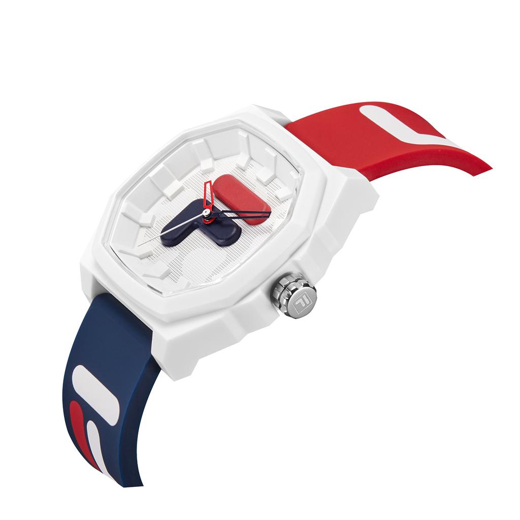 FILA Dopamine Series Watch Quartz Movement Silicone Strap White Dial Casual Retro Versatile Sport Cute Macaron Unisex watch FLM38-6105-007