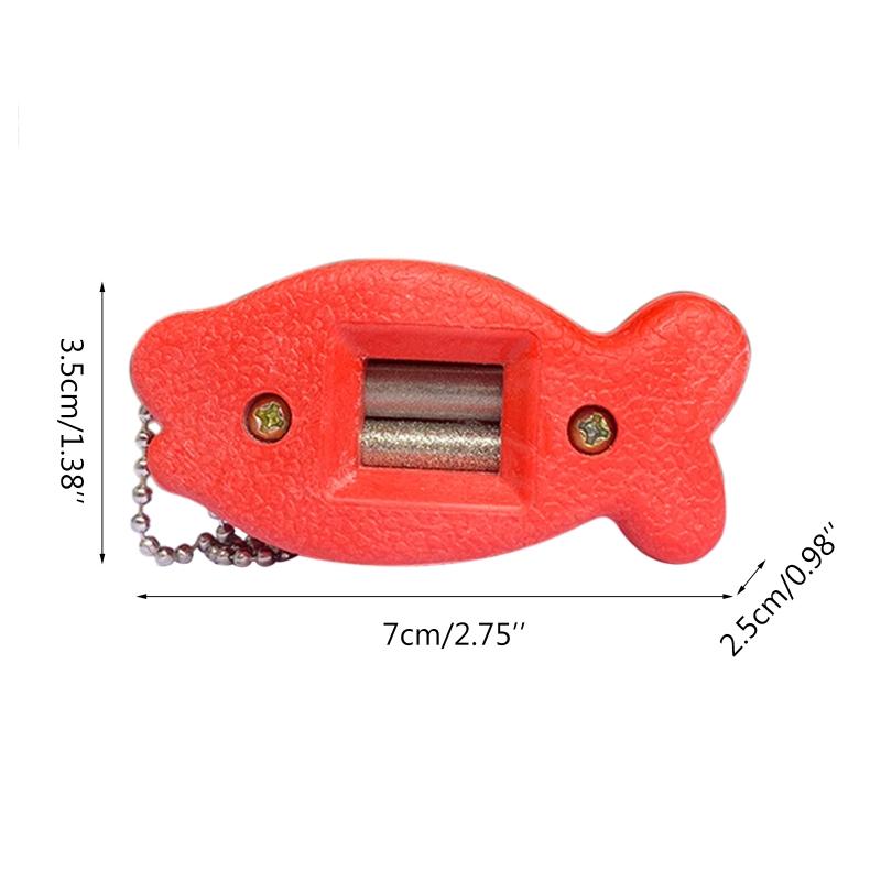 Two-Sided Diamond Hand Held Pattern Knife Skate Sharpening Tool with for Key Cha