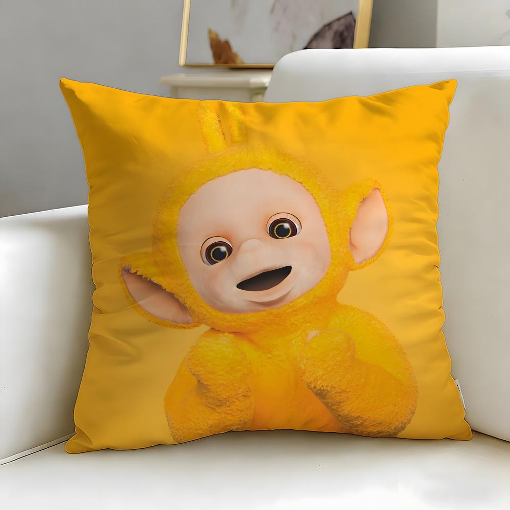 classic cartoon Teletubbies Cushion Cover Soft  EasyWash Pillow Case  Versatile for Couch Bed Travel and Office