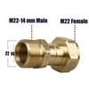 Anti-tangle High Pressure Washer Swivel Joint Hose Fitting M22 14MM Thread Fitting 360 Degree Rotation Hose Sprayer Connector