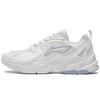New LiNing Stargazing Slip Resistant, Abrasion Resistant, Lightweight Low Top Running Shoes Men's White Gray ARLS023-2