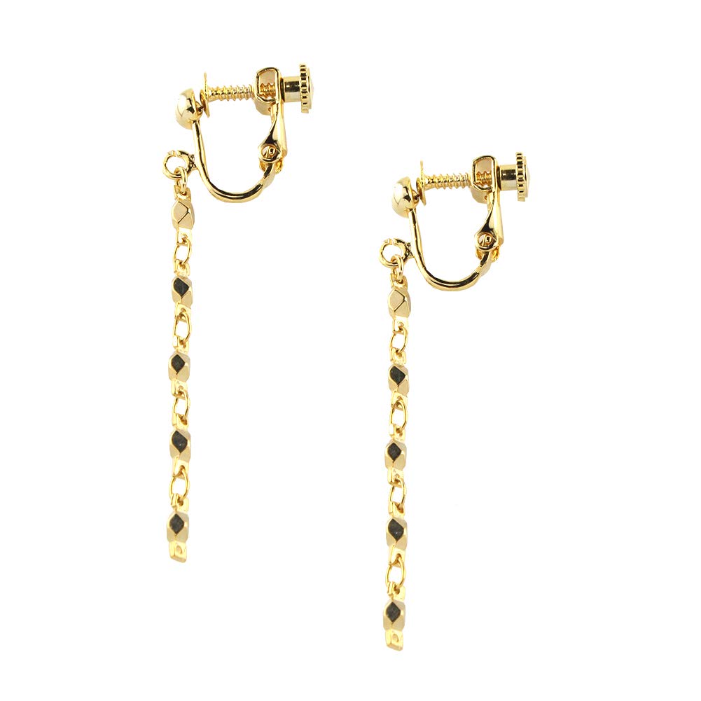 

Chain Earrings gentle on the Gold [Nickel-free, skin] (e0239-G)
