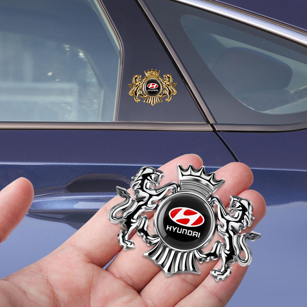 3D Metal Car Styling Sticker Car Body Trunk Decoration Decal For Hyundai Elantra Accent Elantra Tucson Solaris Sonata NLine IX35 22ll