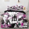 Set lenjerie de pat Anime Jujutsu Kaisen Satoru Gojo Băieți Fete Dimensiune Twin Queen Față de pilotă Față de pernă Pat Copii Adulți Textile pentru casă Instrument textil