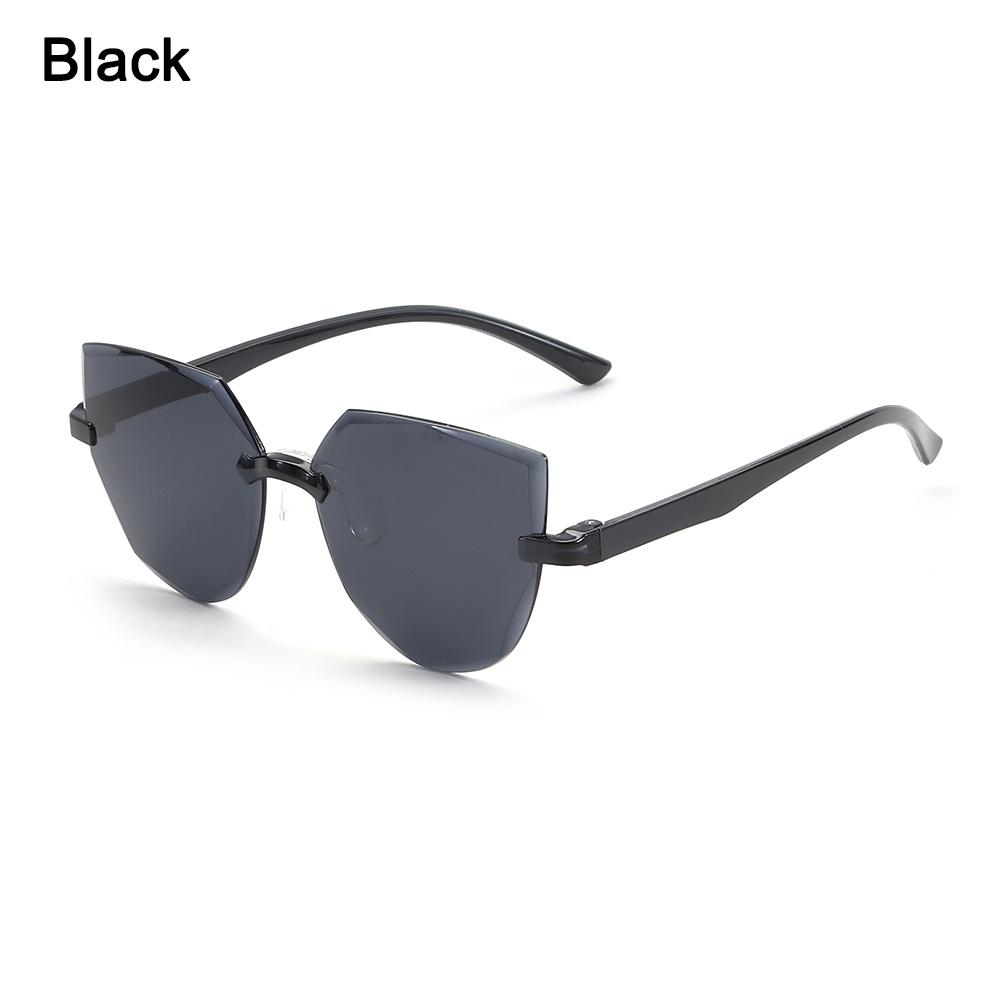 1pc UV400 Protection Square Rimless Sunglasses Women Tinted Frameless Eyewear Summer Vintage Transparent Gradient Sun Glasses