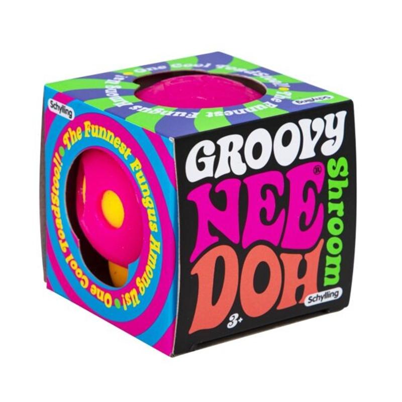 Needoh Groovy Shroom Squishy Fidget Toy Retro Mushroom Soft Stress Ball Non-toxic Squeeze Anti Anxiety Stress Relief Fidget Toy