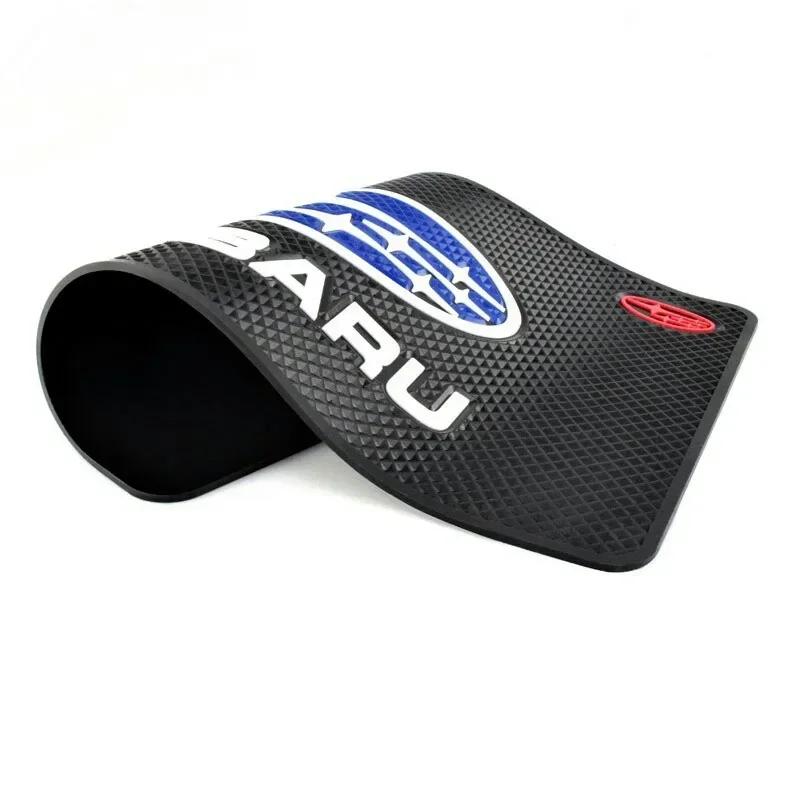 For Subaru XV ASCENT WRC WRX BRZ FORESTER IMPREZA LEGACY OUTBACK STI LEVORG PVC Anti-Slip Car Dashboard Mat Phone Holder Pad X1