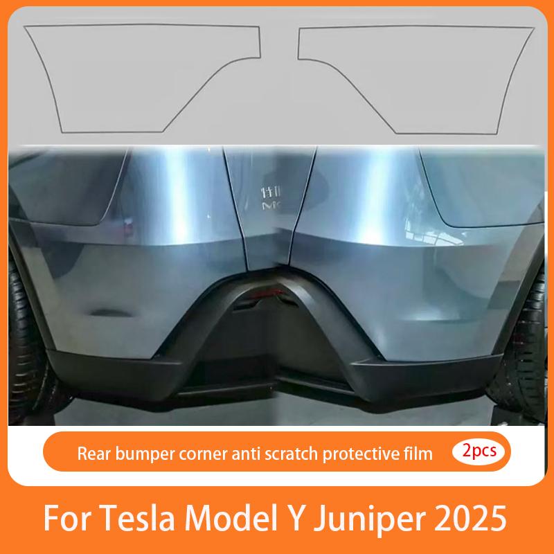 For Tesla Model Y Juniper 2025 TPU Blackened Headlight Taillight Foglight Protective Film Modification Black Color Changing Film
