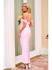 2026 Summer Women's Off-Shoulder Ruffle High-Waisted Open Back Evening Gown