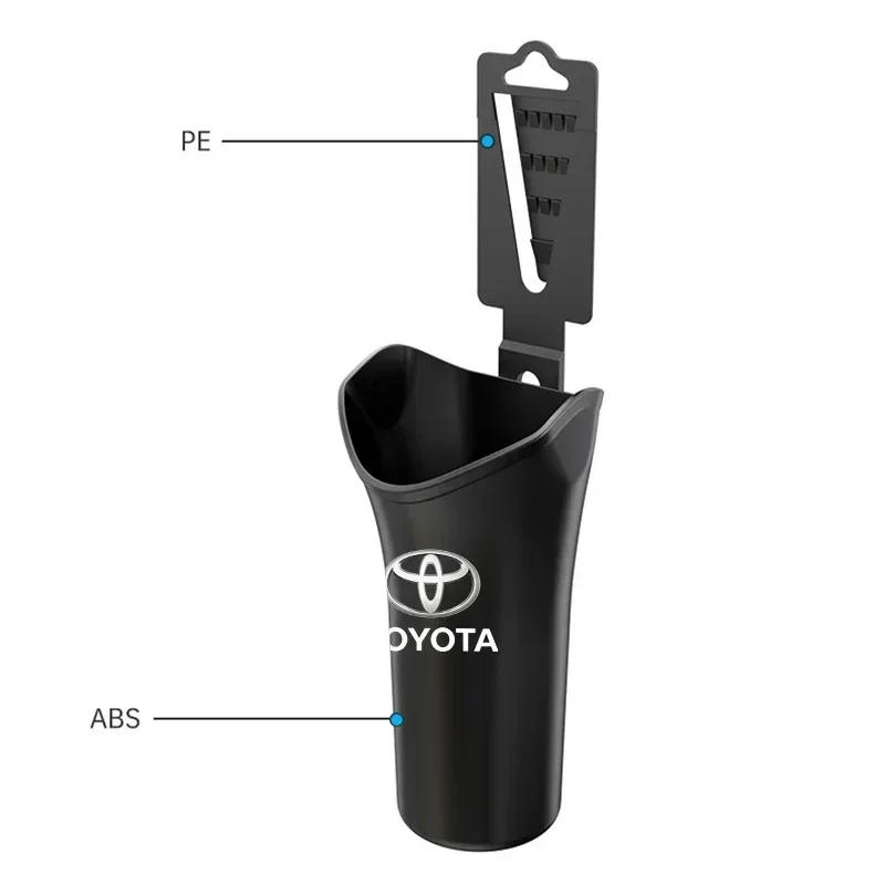 1Pcs Car Storage Box Umbrella Garbage Organizer Bucket For TRD Toyota Crown Reiz Corolla Prada Alphard Yaris Camry GT86