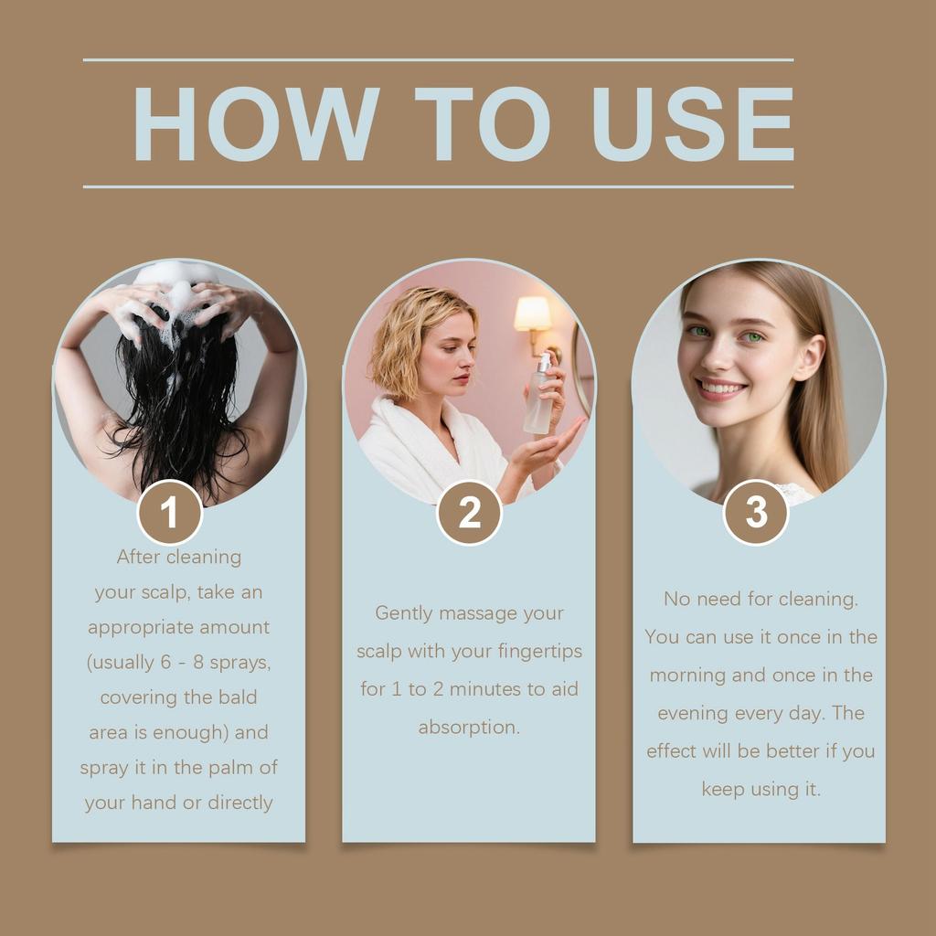 Scalp Care Spray, Scalp Moisturizing Spray, Water-oil Balance Promoting Hair Growth Moisturizing Spray,30ml