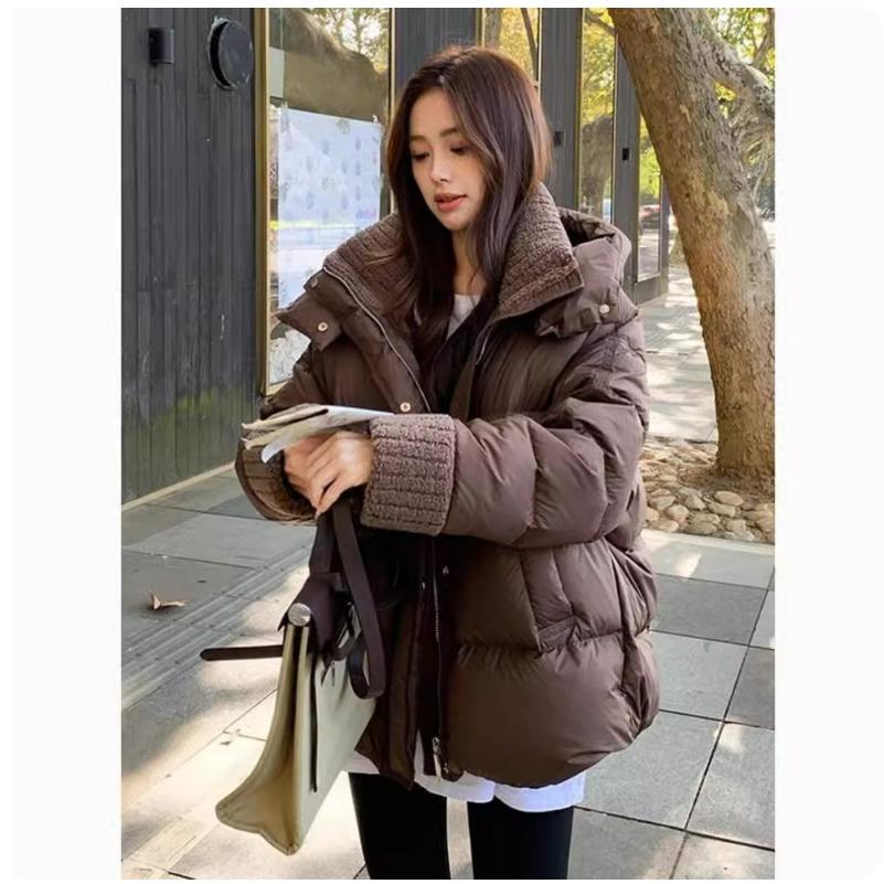 Doudoune rembourrée pour femme, courte et ample, chaude, veste rembourrée épaissie, hiver, petite doudoune parfumée