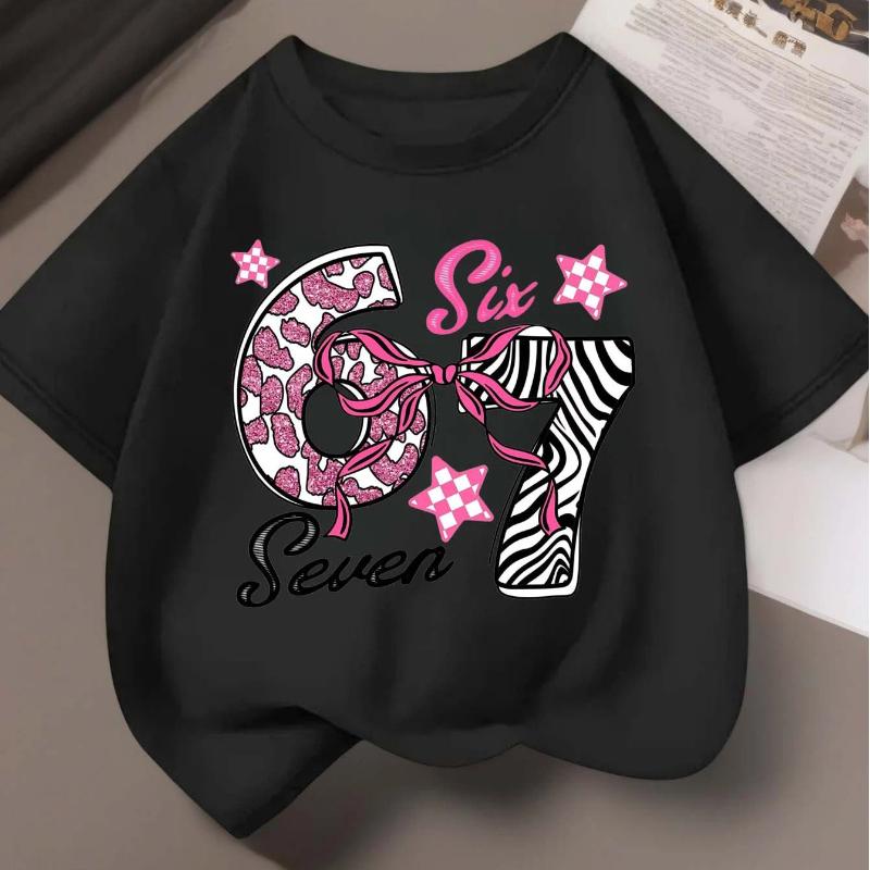 

Boys And Girls Short-Sleeve T-ShirtsDesigned for Casual And Sporty Styles with a Unique Print Design 100cm чёрный