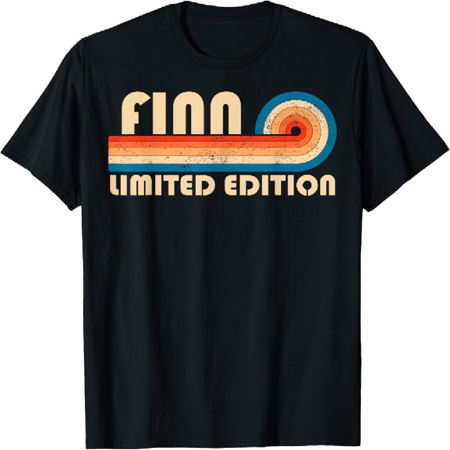 FINN Surname Retro Vintage 80s 90s Birthday Reunion T-Shirt XXXXXL разноцветный