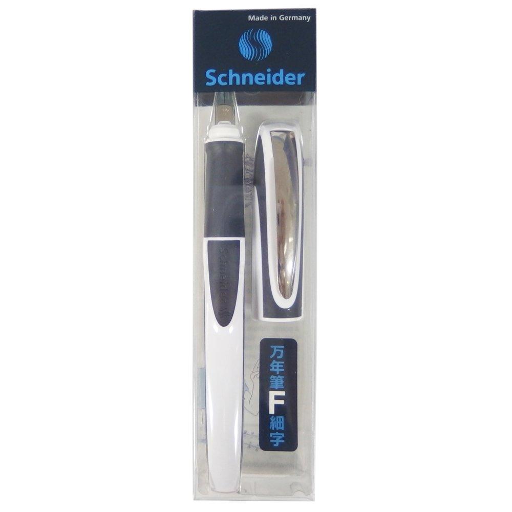 Schneider Ray Series Fountain Nib Ink Includes 1 Ink Body RYFP168124F Pen, Size F/Fine, Color Black, Cartridge, Color White/Gray,