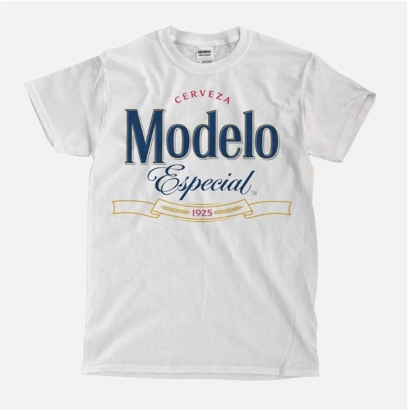 Modelo Especial Beer Logo T-Shirt – White Vintage Mexican Graphic Tee XXXL