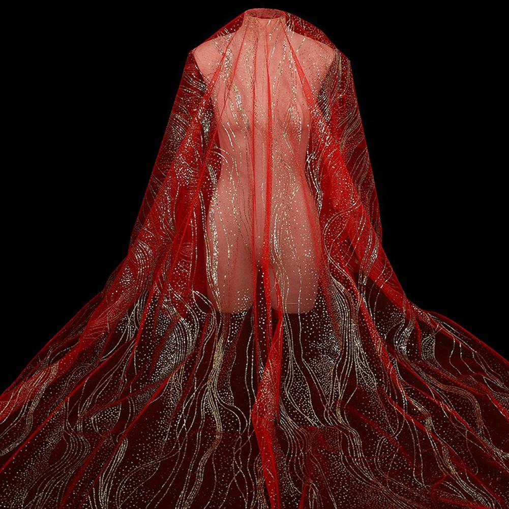 

1 ярд сетчатой ткани Изысканный Привлекательный Модный Red