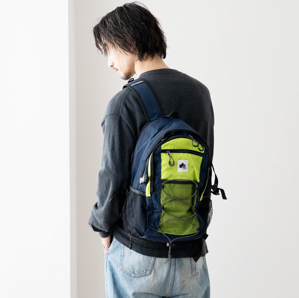 Logo Spark Backpack, Medium Size, Bungee Cord Daypack, Black, Medium
