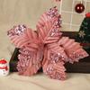 Unique Artificial Christmas Flowers Shiny Xmas Tree Accessories  Home Decor