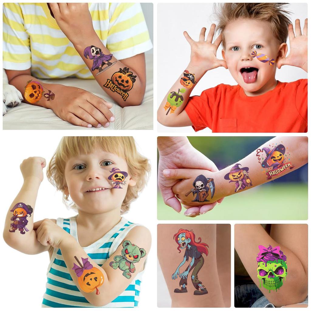 New Halloween Tattoo Stickers Waterproof Party Gift Funny Face Stickers