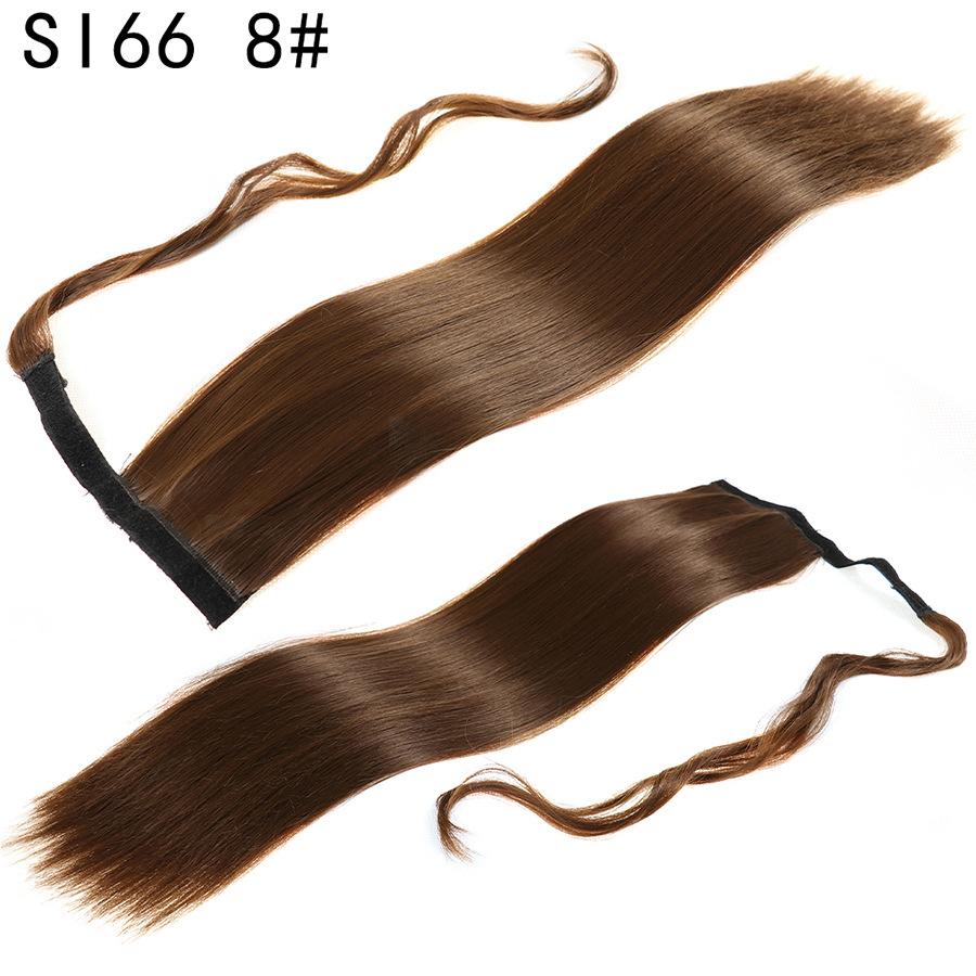 LISI HAIR Synthetic Fibers Are Clipped Onto A Ponytail Hairpin To Extend The Length of A Woman's Hair At High Temperature