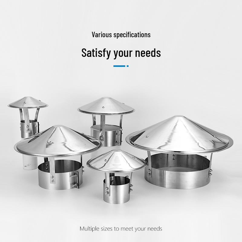 Stainless Steel Chimney Rain & Wind Cap Flue Cover, 160mm Exhaust Vent Cap