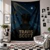 Nástěnná tapisérieTravis Scott Umění Závěsná látka Dekorativní kryt pozadí pro dekoraci místnosti