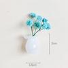 Mini Glass Vase Fridge Magnet Diy Porcelain Vase Flowers Refrigerator Message Sticker Plant Magnet Green Gift Kitchen