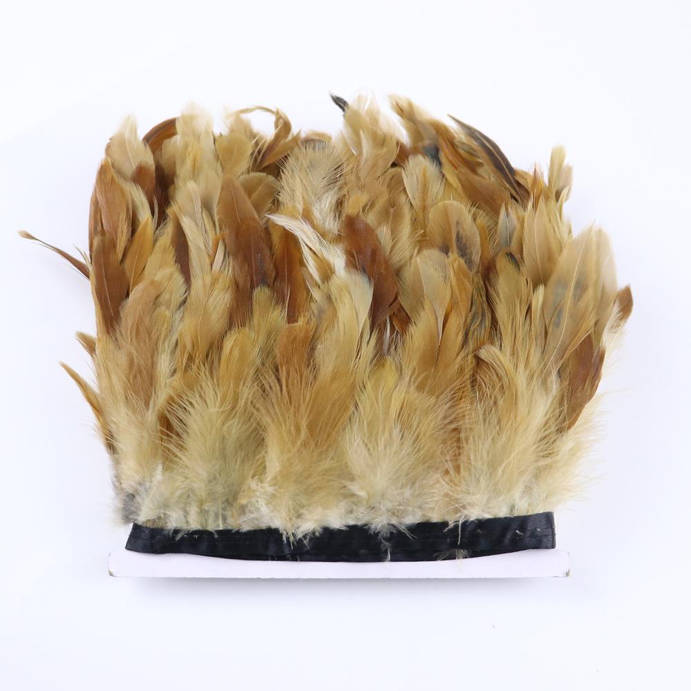 1M 5M 10M Natürliches Hahnenfedern-Besatz 10-15Cm Weiße Federnband Für Basteln Karnevalsparty Kleiderdekoration Zubehör