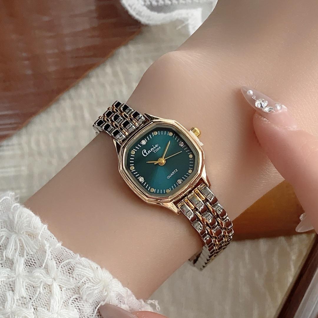 Small Dial Watch Women s Watch Gold/silver Simple Exquisite Small Sugar Cube Light Luxury Quartz Watch