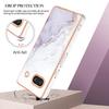 For Google Pixel 7a TPU Case with IMD Marble Pattern Electroplated Back Cover
