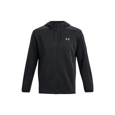 Solid Color Casual Zip-Up Hoodie Men Black 1378824-001
