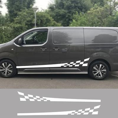 Car Side Door Stickers For Peugeot Expert Camper Van Graphics Racing Sport Decor Decals Vinyl Cover Auto Tuning Accessories