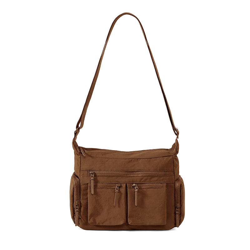 Lightweight Shoulder Bag Multi-Layer Large Capacity Commuter Crossbody Bag Nylon Bag