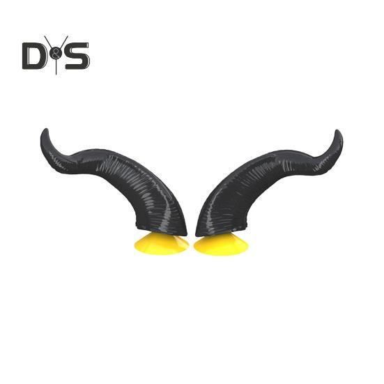 1 Pair Motorcycle Helmet Devil Horn Decoration Suction Cup Scooter Bicycle Motorbike Skateboarding Helmet Decorative Cow Horn Helmet Accessories