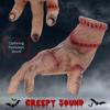 Ręka grozy, dekoracja na Halloween, aktywowana dźwiękiem/dotykiem, ruchoma, dźwięk