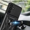 For Samsung Galaxy M55 5G/C55 5G/F55 5G Case Kickstand PC+TPU Phone Shell with Slide Camera Protective Cover