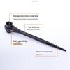 Bidirectional Quick Ratchet Gear Wrench with Pointed Tail and Three-Way Open End