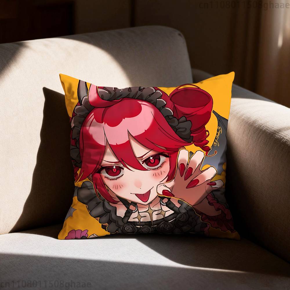 Virtual Singer KKasane Teto Pillow Case Antidustmite Pillowcase Invisible zipper silky short plush Sofa cushion cover