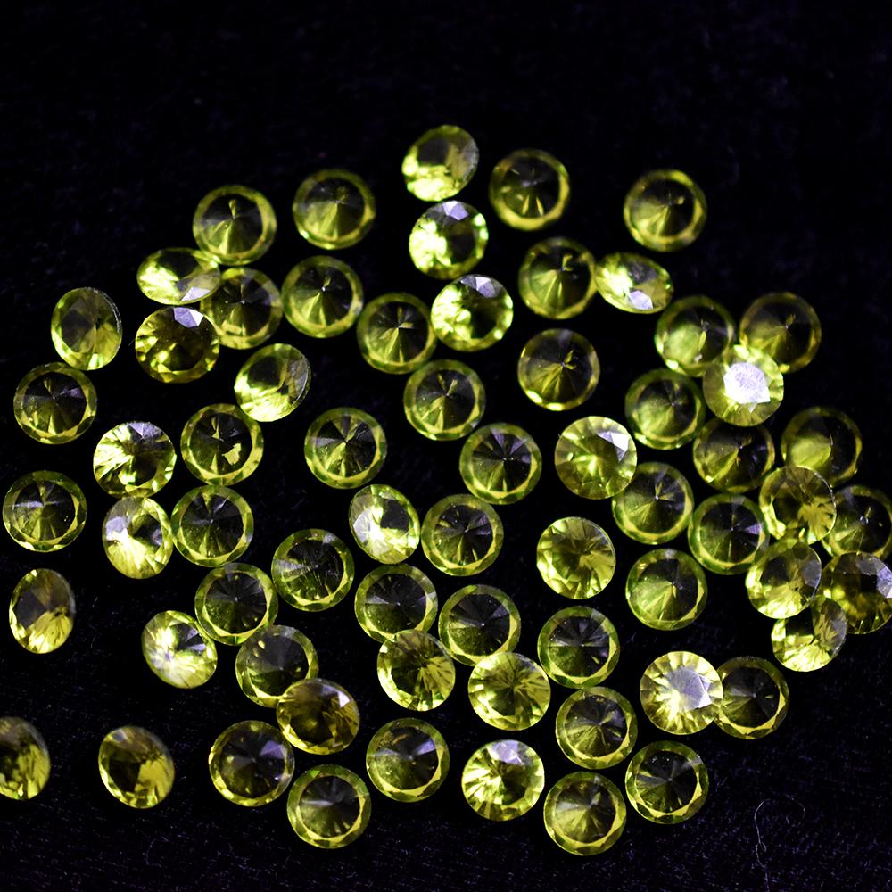 Natural Green Sapphire 18 Pcs 5x5 Mm Round Cut Lot Flawless Gemstone